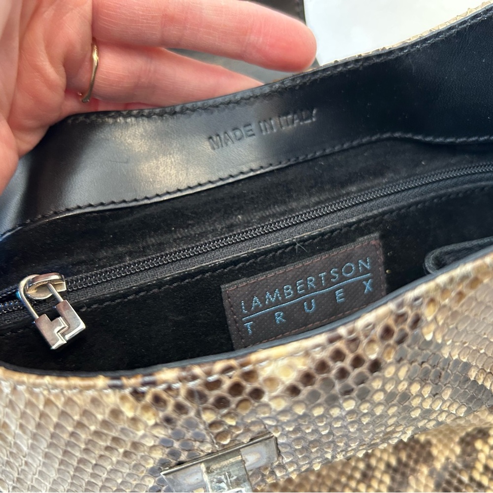 Lambertson Truex Python Handbag - image 6